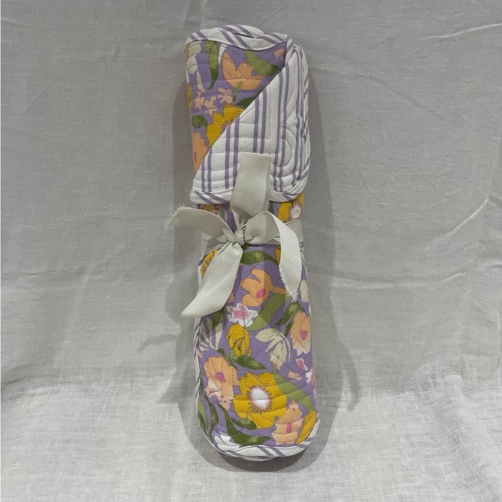 NWOT Threshold Reversible Purple Striped Table Runner 72X14 inches